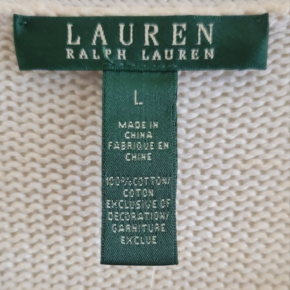 Lauren Ralph Lauren Boyfriend Fit Cardigan Size Large NWT - Picture 3 of 6